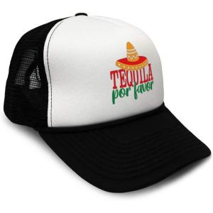 imageSpeedy Pros Trucker Hat Tequila Por Favor Snapback Baseball Cap for Men ampamp Women PolyesterBlack