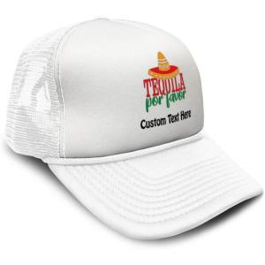 imageSpeedy Pros Trucker Hat Tequila Por Favor Snapback Baseball Cap for Men ampamp Women PolyesterWhite