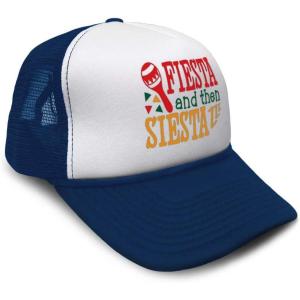 imageTrucker Hat Fiesta and Then Siestas Snapback Baseball Cap for Men ampamp WomenNavy