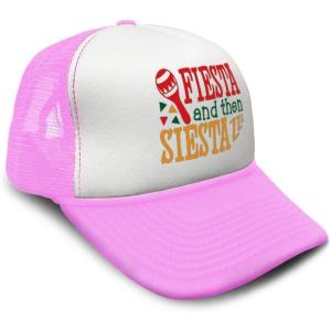 imageTrucker Hat Fiesta and Then Siestas Snapback Baseball Cap for Men ampamp WomenPink