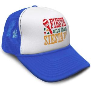 imageTrucker Hat Fiesta and Then Siestas Snapback Baseball Cap for Men ampamp WomenRoyal Blue