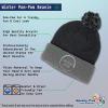 imageCustom Pom Pom Beanies for Women Sweden Sverige Flag Embroidery Skull Cap Flags Winter Hats for Men 1 SizeBlack Grey Personalized Text Here