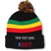 imageSpeedy Pros Pom Pom Beanies for Women EMT Paramedic Embroidery Skull Cap Paramedic Winter Hats for Men Acrylic 1 SizeRasta Personalized Text Here