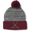 imageSpeedy Pros Pom Pom Beanies for Women Field Hockey Sport A Embroidery Skull Cap Winter Hats for Men Acrylic 1 SizeHeather Gray Burgundy Design Only
