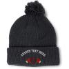 imageSpeedy Pros Pom Pom Beanies for Women Fire Fighter Pocket Topper Embroidery Skull Cap 1 SizeBlack