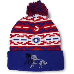 imagePom Pom Beanies for Women Animal Running Horses Embroidery Skull Cap Winter Hats for Men Acrylic 1 SizeAmerican Pixel Design Only