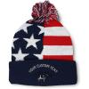 imageCustom Pom Pom Beanies for Women I Love Cows Embroidery Skull Cap Winter Hats for Men Acrylic 1 SizeAmerican Flag Personalized Text Here