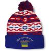 imageCustom Pom Pom Beanies for Women Ukraine Flag Embroidery Skull Cap Flags Winter Hats for Men Acrylic 1 SizeAmerican Pixel Personalized Text Here