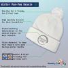 imageCustom Pom Pom Beanies for Women Boston Terrier Silly Face Embroidery Skull Cap Winter Hats for Men 1 SizeWhite Design Only