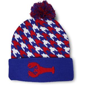 imagePom Pom Beanies for Women Lobster B Embroidery Skull Cap Winter Hats for Men Acrylic 1 SizeAmerican Stars Design Only