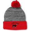 imageCustom Pom Pom Beanies for Women I Love Goats Style A Embroidery Skull Cap Winter Hats for Men 1 SizeHeather Gray Red Design Only