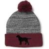 imageSpeedy Pros Pom Pom Beanies for Women Black Labrador Retriever Lab Embroidery Skull Cap Dogs Winter Hats for Men 1 SizeHeather Gray Burgundy Design Only