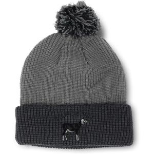 imageCustom Pom Pom Beanies for Women I Love Goats Style A Embroidery Skull Cap Winter Hats for Men 1 SizeGrey Black Design Only