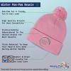 imageCustom Pom Pom Beanies for Women Gymnastics Logo Girl Embroidery Skull Cap Winter Hats for Men 1 SizeSoft Pink Personalized Text Here