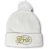 imageSpeedy Pros Pom Pom Beanies for Women Bride Embroidery Skull Cap Bride Wedding Winter Hats for Men Acrylic 1 Size White Design Only
