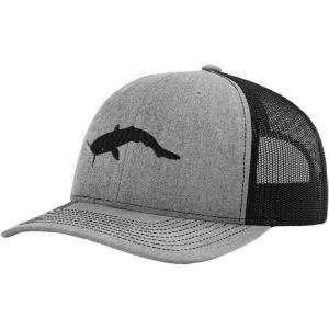 imageCatfish Style 2 Embroidery Design Richardson Structured Front Mesh Back Cap Heather GrayBlack