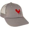 imageCustom Trucker Hat Baseball Cap Red Rooster in A Poultry Embroidery CottonGrey Design Only