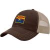 imageCustom Trucker Hat Richardson Arizona State Flag Embroidery Country Name CottonBrownKhaki
