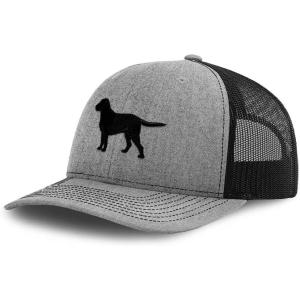imageCustom Richardson Trucker Hat Black Labrador Retriever Lab Embroidery PolyesterHeather Grey Black Design Only