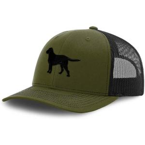 imageCustom Richardson Trucker Hat Black Labrador Retriever Lab Embroidery PolyesterLoden Black Design Only