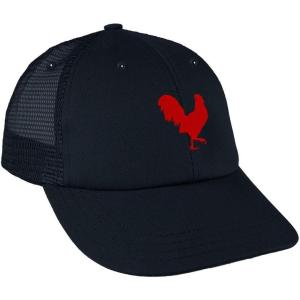 imageCustom Trucker Hat Baseball Cap Red Rooster in A Poultry Embroidery CottonNavy Design Only