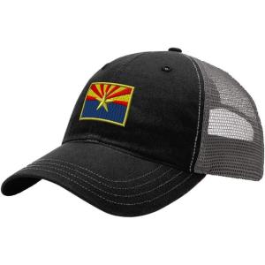 imageCustom Trucker Hat Richardson Arizona State Flag Embroidery Country Name CottonBlackCharcoal