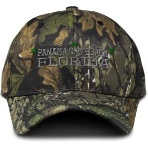 imageSpeedy Pros Camo Baseball Cap Panama City Beach Florida Embroidery Cotton Strap ClosureForest Tree Green