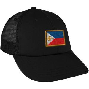 imageSpeedy Pros Philippines Embroidery Design Low Crown Mesh Golf Snapback Hat Black