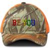 imageCustom Camo Mesh Trucker Hat Gay LGBTQ Be You Embroidery Cotton Strap ClosureOrange Camo Design Only