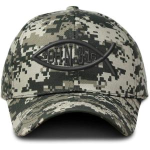 imageCamo Baseball Cap Bible Verse John 316 C Embroidery Cotton Strap ClosurePixel Digital Camo
