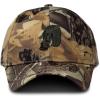 imageCustom Camo Baseball Cap Wild Boar Embroidery Hunting Dad Hats for Men ampamp WomenForest Tree Khaki Design Only