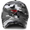 imageCustom City Camo Baseball Cap Red Dirt Bike Style A Embroidery AcrylicCity Camo Design Only