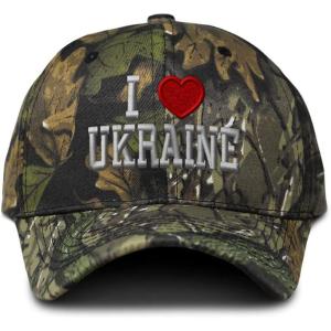 imageCamo Baseball Cap I Love Ukraine I Love Cotton Hunting Dad Hats for Men ampamp WomenForest Tree Green