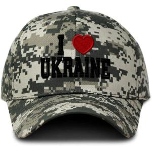 imageCamo Baseball Cap I Love Ukraine I Love Cotton Hunting Dad Hats for Men ampamp WomenPixel Camo