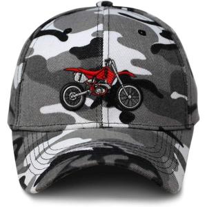 imageCustom City Camo Baseball Cap Red Dirt Bike Style A Embroidery AcrylicCity Camo Design Only