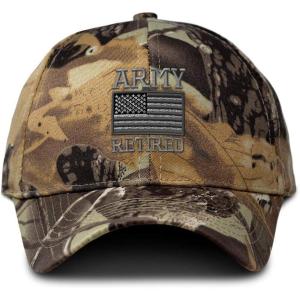 imageSpeedy Pros Camo Baseball Cap Us Army Retired Embroidery Hunting Dad Hats for Men ampamp WomenForest Tree Khaki