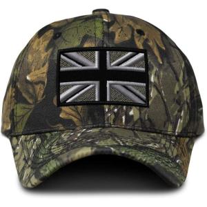 imageCustom Camo Baseball Cap British Flag Black White Embroidery CottonForest Tree Green Design Only