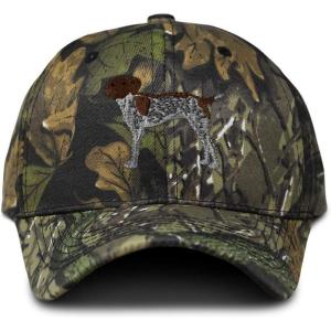 imageCustom Camo Baseball Cap German Shorthair Pointer B Embroidery CottonForest Tree Green Design Only