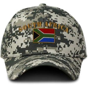 imageSpeedy Pros Camo Baseball Cap South Africa Flag A Embroidery Cotton Strap ClosurePixel Digital Camo