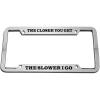 imageSpeedy Pros The Closer You Get The Slower I Go Zinc Metal License Plate Frame Car Auto Tag Holder  Chrome 4 Holes