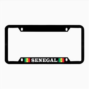 imageSpeedy Pros Senegal Zinc Metal License Plate Frame Car Auto Tag Holder  Black 4 Holes