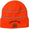 imageCustom Reflective Beanie Forestry Embroidery Acrylic High Visibility Running Gear Skull Cap for Men ampamp Women Neon Orange Personalized Text Here