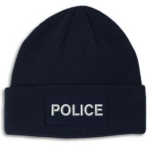 imagePatch Beanie for Men ampamp Women Police Block Style Job Winter Hats Skull Cap HatsNavy