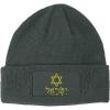 imageCustom Patch Beanie Hebrew Israel Star of David B Embroidery AcrylicDark Grey