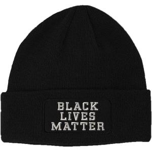 imageBlack Lives Matter Style 2 Embroidered Unisex Adult Acrylic Patch Beanie Warm Hat  Black One Size