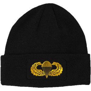 imagePatch Beanie Airborne B Embroidery Skull Cap Hats for Men ampamp Women 1 SizeBlack