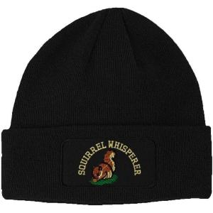 imageSpeedy Pros Patch Beanie for Men ampamp Women Squirrel Whisperer Embroidery Skull Cap Hats 1 SizeBlack