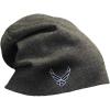 imageSpeedy Pros Slouchy Beanie for Men Air Force Emblem Embroidery Winter Hats Women Skull CapDark Grey