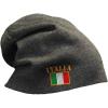 imageSpeedy Pros Slouchy Beanie for Men Italia Flag Embroidery Flags Winter Hats Women Skull CapDark Grey