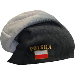 imageSpeedy Pros Slouchy Beanie for Men Poland Polska Flag Embroidery Winter Hats Women Skull CapBlack Grey
